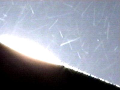 Polyamid-Fden im Gegenlicht; Vergrerung 400x300