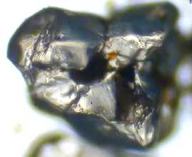 Metallfallout, vermutlich Alu aus Chemtrails, ca. 200 fach vergrert