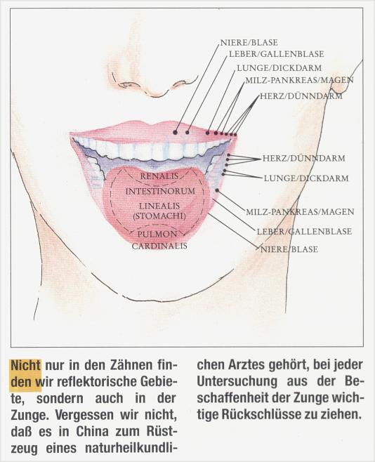 Zungenreflexzonen