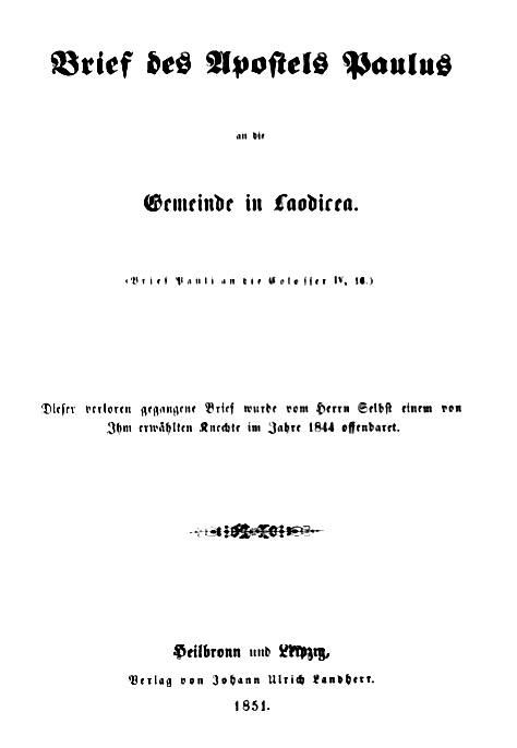 Titelblatt der Erstauflage