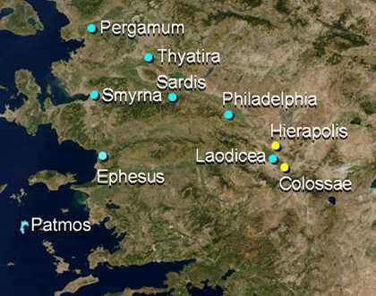 Von Apostel Paulus besuchte Orte in Kleinasien (Trkei)
