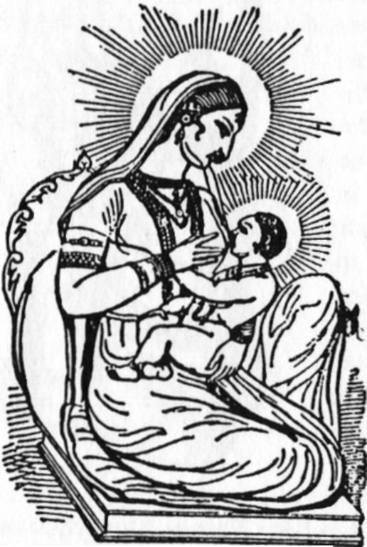 Devaki und Krischna
