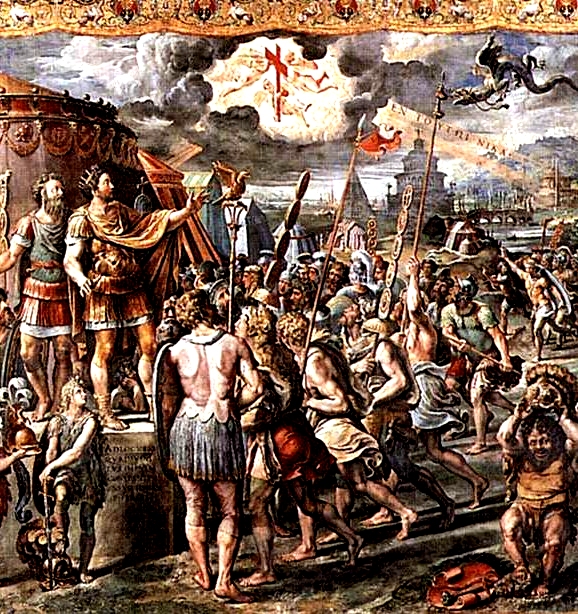 Erscheinung des Kreuzes vor Konstantins Schlacht, Bild Rafael,