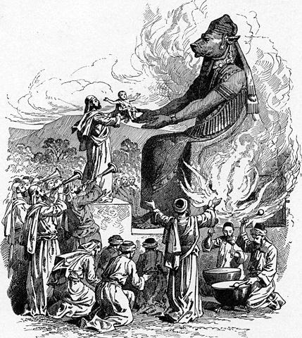 Moloch, Quelle: Illustrators of the 1897 Bible Pictures and What They Teach Us by Charles Foster