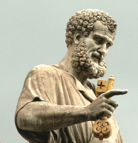 Statue des Petrus, Petersplatz in Rom