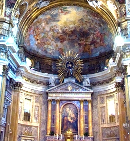 Sonnenbild ber Altar in Il Gesu, Rom